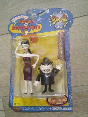 Rocky & Bullwinkle 2000 Movie Boris & Natasha Figures-New in Package